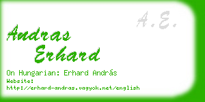 andras erhard business card